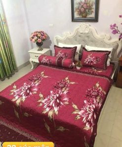 BỘ CHĂN GA GỐI COTTON POLY CÚC MẬN